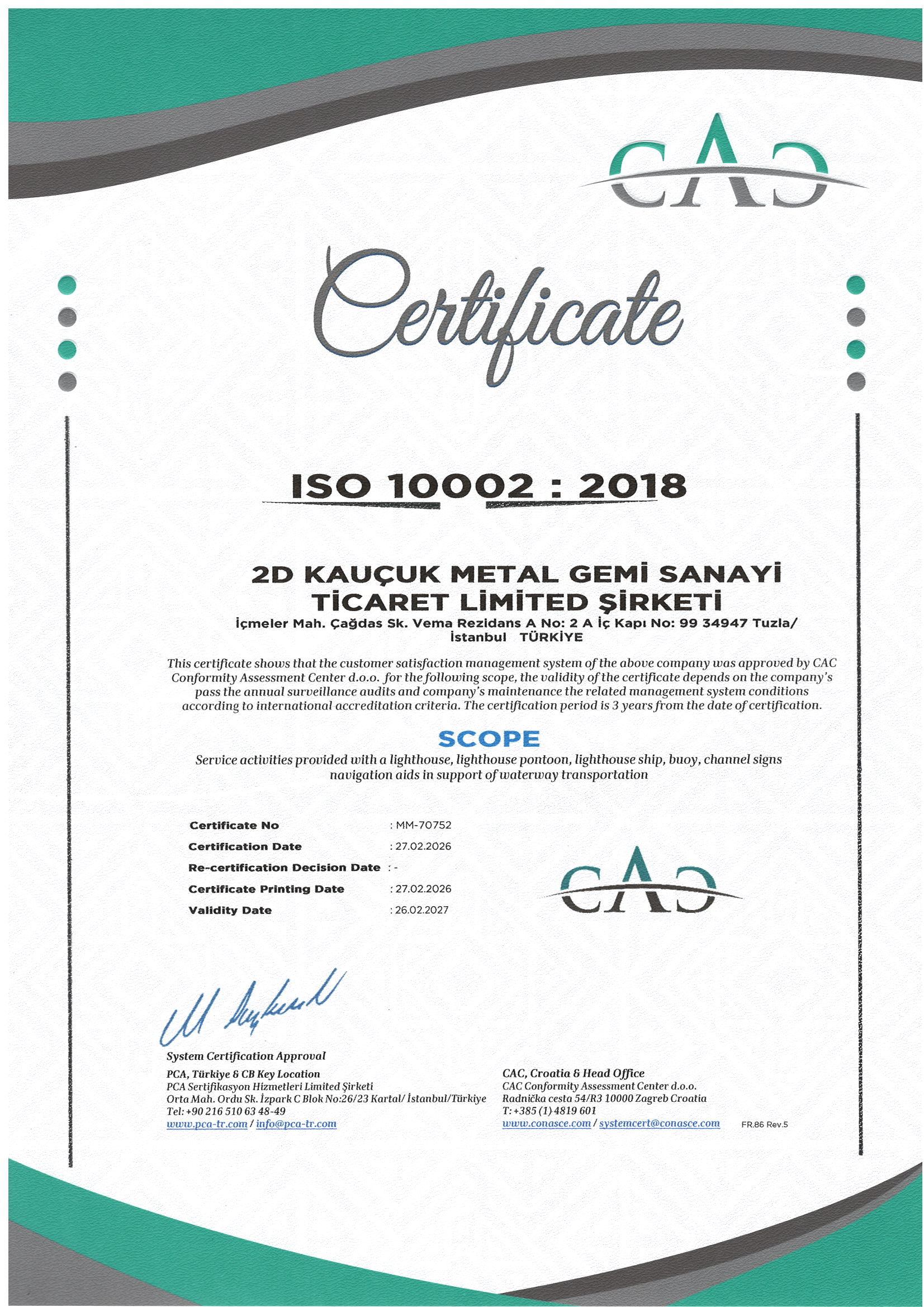ISO 10002 : 2018